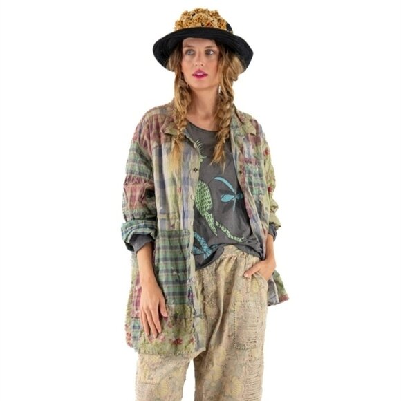 Magnolia Pearl Tops - Magnolia Pearl NWT NEVER PRODUCED Adison Piecewise Workshirt  ONLY 1 MADE